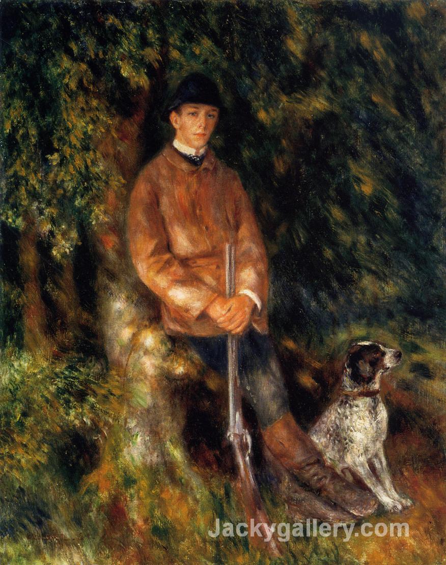 Alfred Berard and His Dog by Pierre Auguste Renoir paintings reproduction